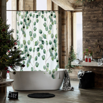 Nordic creative waterproof shower curtain thickened mold-proof toilet shower curtain bath partition curtain bathroom curtain