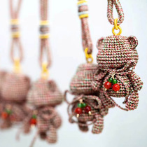 (Xiaoya Jewelry)Koi handmade imported rope making bear bag trailer hanging key hanging Teachers Day