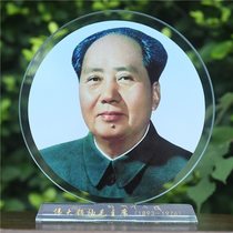 Chairman Mao portrait young old crystal ornaments Mao Zedong office study home indoor gifts W