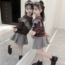 Childrens clothing childrens autumn clothing 2020 new fashionable foreign style girl suit autumn girl long sleeve two-piece Sports tide
