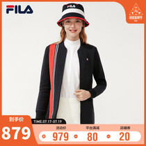 FILA Fila womens coat 2021 spring new simple fashion sports casual medium long coat female