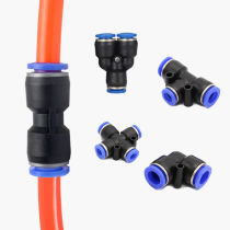 PU trachea quick connector Pneumatic tools Straight two-way three-way four-way bend-through hose Plastic connector PEPVPY