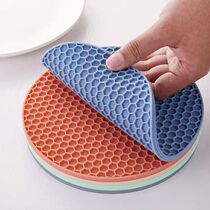 (1-6 pieces) Thickened silicone heat insulation mat non-slip placemat anti-scalding table mat high temperature resistant pot mat vegetable mat coaster