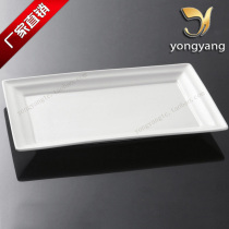 Chaozhou Ceramics Hotel Cutlery Western Dining Tray Hot dish Shallow Pan Sushi Snack Pan Jafote Line Long Square Pan