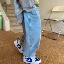 Boy Fashion Trends Cool Spring Clothing 2022 New Handsome Chic Kids Fried Street Pants Spring Autumn Jeans Big Boy