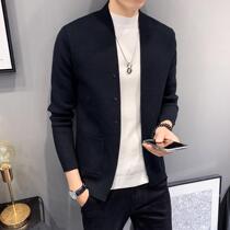 South Korea Fall 2022 new mens knitwear Korean version Trend personality handsome outside wearing a cardiovert sweater jacket tide