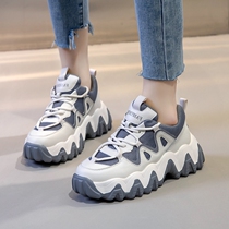 Wave Old Daddy Shoes Women High Heels Chains Chains Port Wind Spring Autumn Display Feet small net red and thick sneakers running Korean version