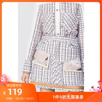 Lily new womens stitching pocket burrs thick A skirt skirt skirt