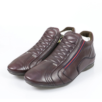 Special 480-GF winter mens wine red casual leather shoes with velvet inside cow leather material made in Italy