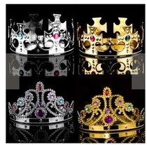 Halloween King Crown Crown Headwear Gold Silver Crown Headgear Emperor Crown Birthday Party cos