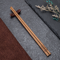 Home solid wood chopsticks Home upscale Kun-wood Japanese-style no-wax mildew-proof and anti-slip bamboo chopsticks 10 Double fit