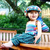 Childrens photographic costumes The new shadow building takes photos while the men and women take photos 1-2 the 1-2-year-old