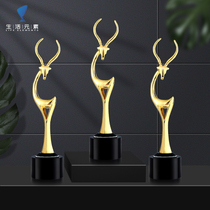 Metal Crystal Trophy Customized Creative Medals lettering customized employee awards company ornaments corporate annual meeting
