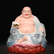 The Millver pendulum The Han white jade stone sculpted great belly of the Buddha Buddha statue laughed Buddhas shop opening to the living room Xuanguan