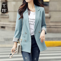 Net red small suit long-sleeved 2020 autumn new Korean temperament retro womens suit jacket womens casual top