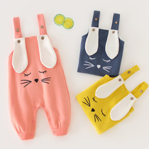 One-year-old male baby strap can be opened snap pants convenient change of diapers closed female baby big ass Spring