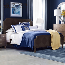 Meike Meijia Bondi Beach American solid wood board Bed Bed 1 8 m European bedroom bedside table double bed