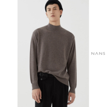 (NANS)48 full WOOL semi-high-neck bottomed SWEATER WOOL KNIT SWEATER