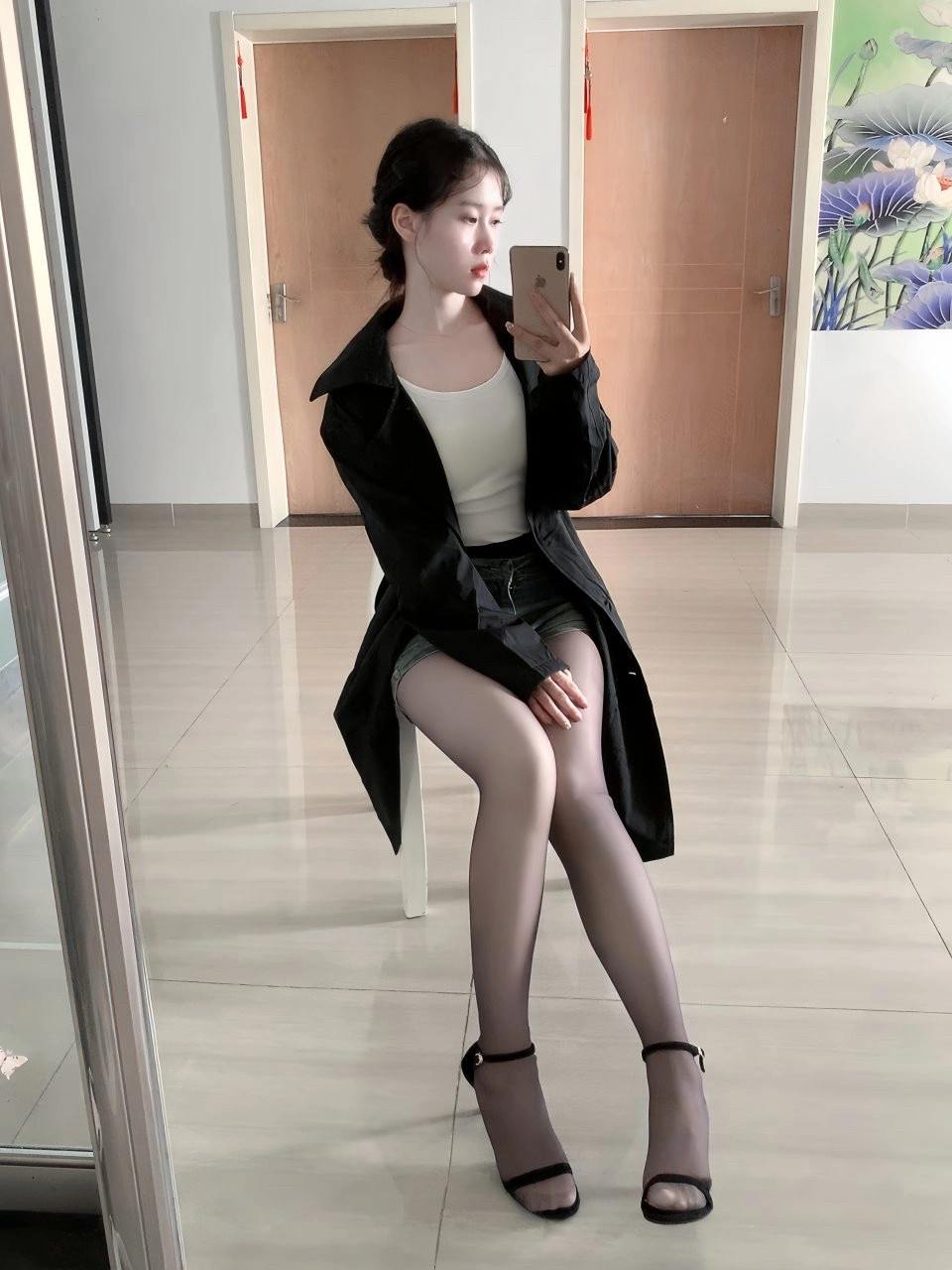 小野和子冬季黑丝光腿神器 加绒双层设计保暖不臃肿 替换装方便实用