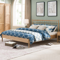 Excellent wood furniture pure solid wood bed 1 8 meters bed 1 5 meters oak bed bedroom bei ou gentry modern furniture q