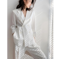 Small suit suit female summer thin section 2020 new Korean temperament small fragrance Western style loose chiffon suit female