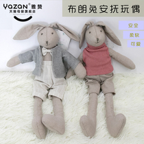 YAZAN YAZAN Newborn Baby SOOTHING Doll Bonnie Rabbit Brown Rabbit Hand rattle bell