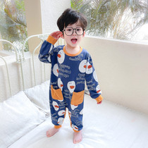 New spring and autumn summer children conjoined sleeping clothes boy sleepwear pure cotton long sleeves anti-cold baby sleepwear and protection kick
