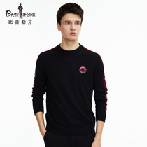 Biyin Lefen autumn and winter mens cardigan new round neck pullover business leisure simple base shirt
