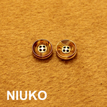 NIUKO four-eyed resin shirt button shirt button button amber button DIY garment accessories