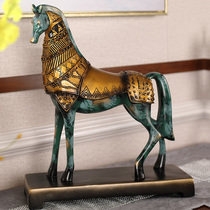 European and American war horse ornaments office desktop crafts soft decorations porch to successful study accessories