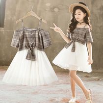 5 Girls Dress Dress 6 Little Girl Summer Clothes Princess Dresses 7-8 Year Old Short Sleeve 9 Ocean Gas Fashion 10 Elementary School Students