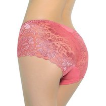 Summer Lace Briefs Women Style Mid Waist Transparency Sensation No Mark Students Cute Hollowed-out Bamboo Fiber Thin Triangle Pants Head