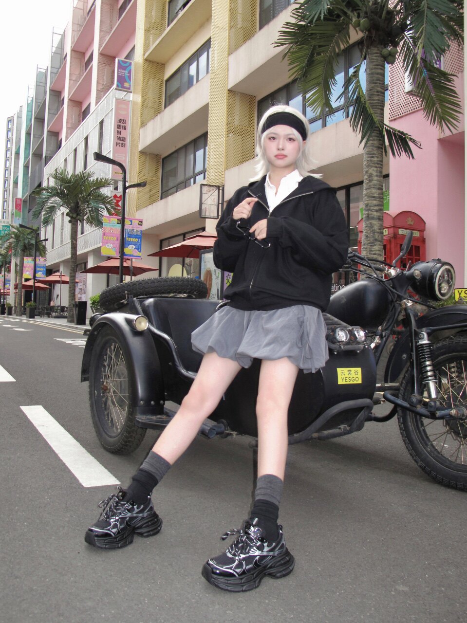 迪丽热巴同款骆驼银月老爹鞋 银色厚底设计拉长比例 增高显瘦不累脚