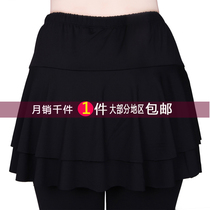 New square dance costume fitness dance culottes female ballroom dance skirt Latin dance flat corner small skirt