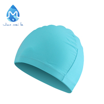 Bodybuilding Swimming Cap Womens Mens Fabric Cloth Head Comfortable Solid Color High-elastic Anti-chlorine Quick-drying Swimming Cap