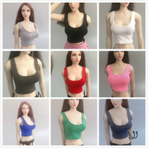 Spot 1 6 female soldiers mens rubber-coated plain body low-cut elastic sports vest non-dyed