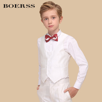 BOERSS childrens dress boys vest suit British suit performance dress flower girl baby dress spring and summer