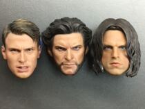 Spot 1 6 Soldiers Head Sculpture Model Beauty Team Wolverine 1 0 Winter Soldier Series Head Carving Non HT