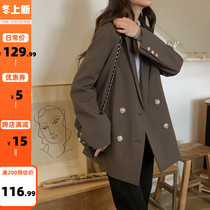 The smallest sea spring autumn Net red retro casual chic blazer female Korean version of loose British style small suit