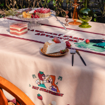 Zohandun Road Cute tablecloth Coffee table tablecloth Cartoon coffee table cloth table cloth Picnic tablecloth American table cloth