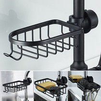 Kitchen faucet drain basket washing dishes sink rack sponge brush scrub cloth storage rack