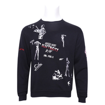 Special 799-autumn and winter mens casual sweater black embroidery pure cotton made in Turkey