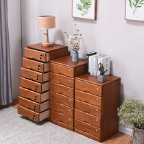 Solid wood chest chest chest drawer type storage cabinet with lock Cabinet Office file cabinet