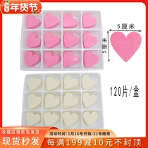 Pink and white heart-shaped slice cake decoration chocolate insert cartoon romantic card edge ornaments edible baking accessories