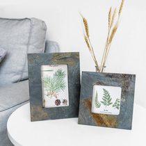 LIMlife Creative Moss Rock photo frame free punch European Retro desktop table 4 inch 6 inch photo frame gift