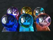 Set of 6 pieces of colorful elk water crystal ball k9 inner engraving creative gift white purple blue water crystal ball birthday male and female friend
