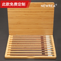 NEWREA cutting-edge A-grade snake-like wood chopsticks household tableware set art appreciation high-end gift collection