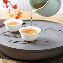Kangban Titanium pure titanium tea tray Metal tea washing tea sea portable tea tray Kung Fu tea retro combination set Chinese style