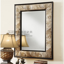 High-end European and American style dressings Makeup Mirror Genguan Decorative Mirror Wall-mounted Wall Mirror Antique made of old mirror furniture Customized