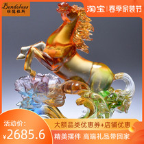 Banderas glazed horse swing piece home living room decoration Merchants fortune Business gift desktop furnishing Opening gifts